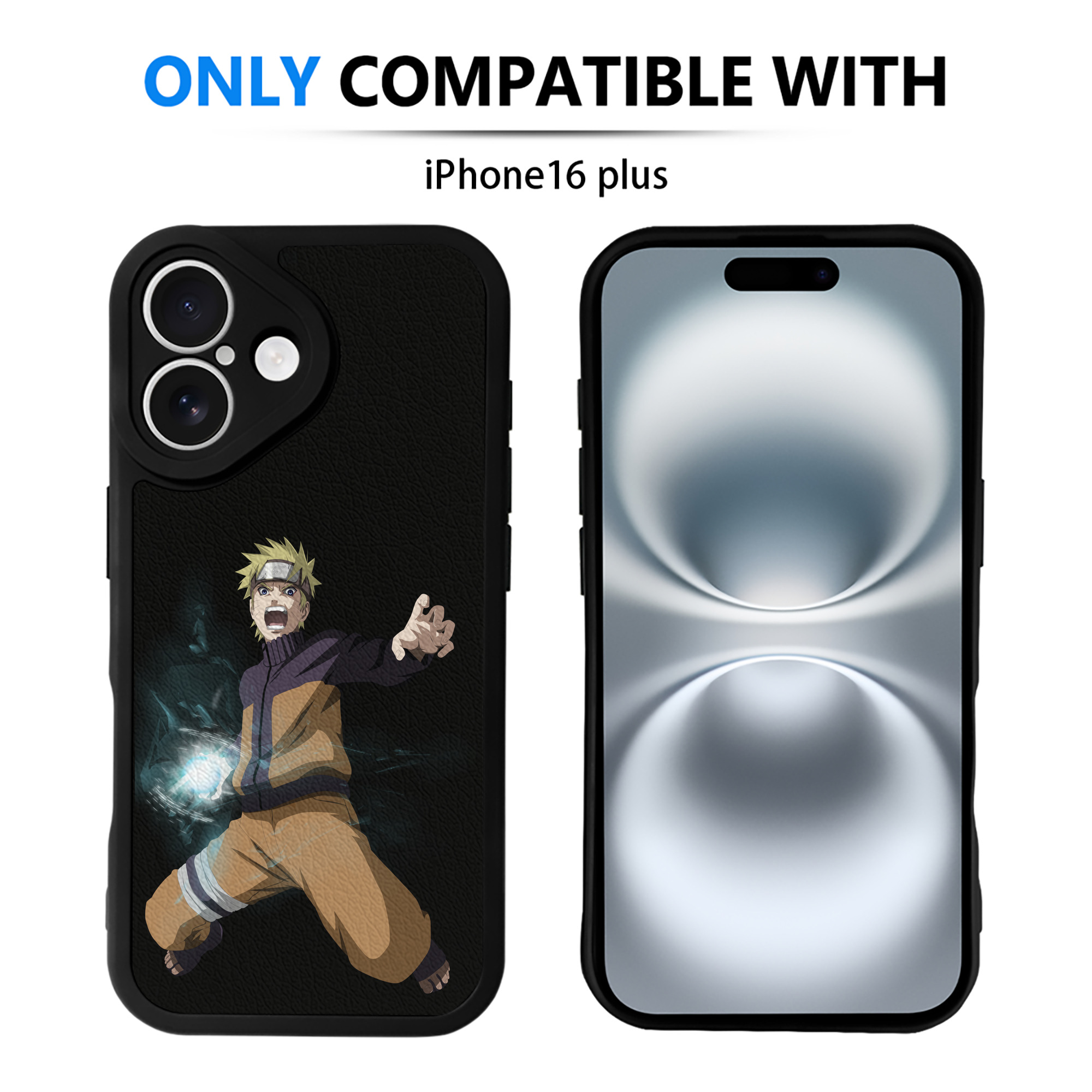 （画像用） NARUTO -ナルト- うずまき ナルト Uzumaki Naruto 【iPhone 16シリーズ対応】シリコンスマホケース（レザー調） 材質：シリコン